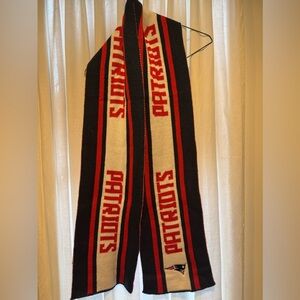 NFL Patriots Scarf with Red and Black Stripes